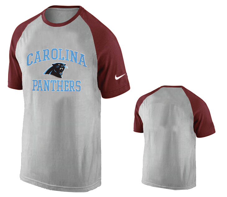 Nike Carolina Panthers Ash Tri Big Play Raglan T Shirt Grey14