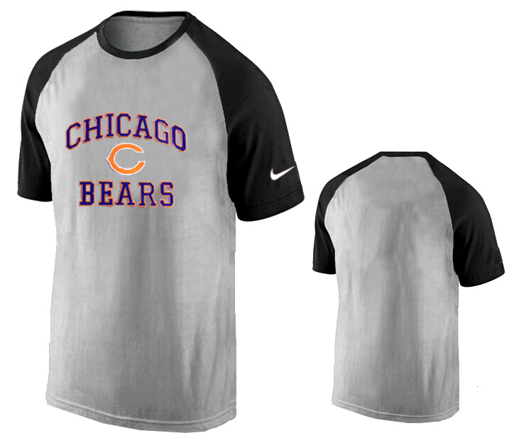 Nike Chicago Bears Ash Tri Big Play Raglan T Shirt Grey11