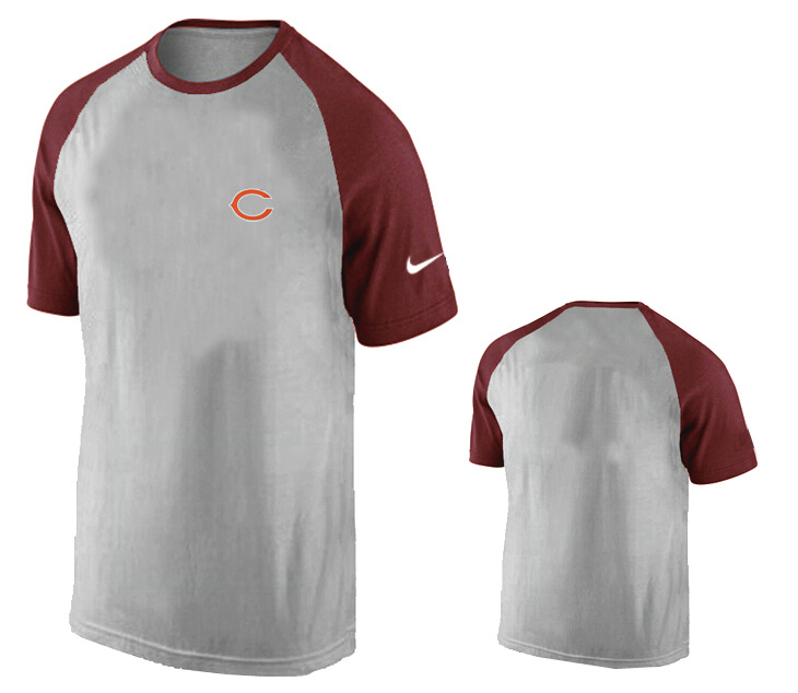 Nike Chicago Bears Ash Tri Big Play Raglan T Shirt Grey14