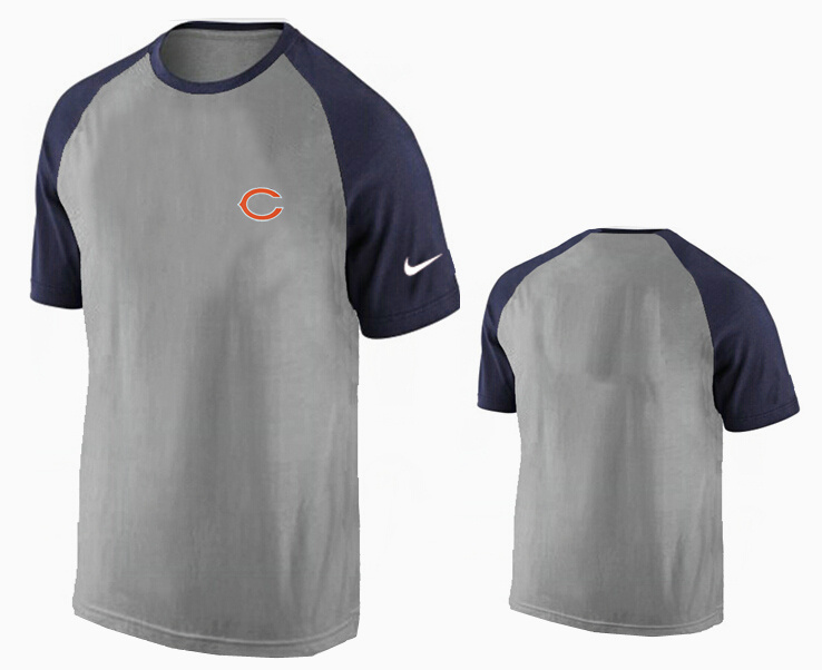 Nike Chicago Bears Ash Tri Big Play Raglan T Shirt Grey15