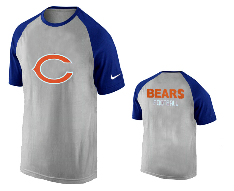 Nike Chicago Bears Ash Tri Big Play Raglan T Shirt Grey2