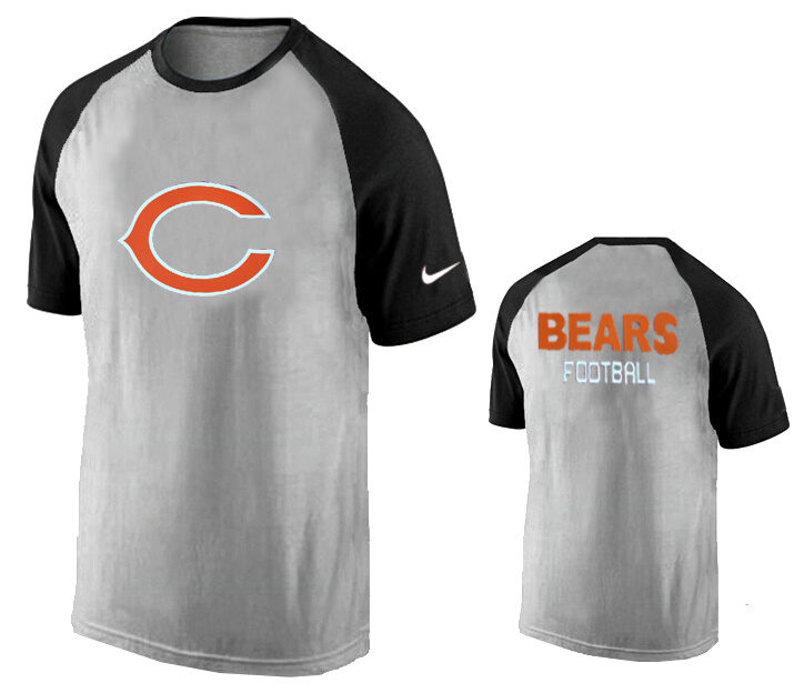 Nike Chicago Bears Ash Tri Big Play Raglan T Shirt Grey4