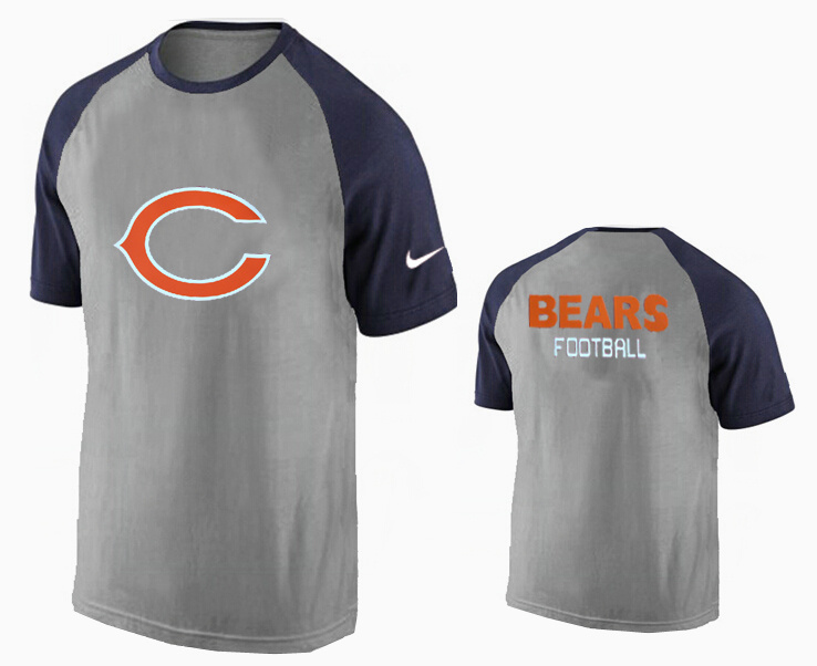 Nike Chicago Bears Ash Tri Big Play Raglan T Shirt Grey5