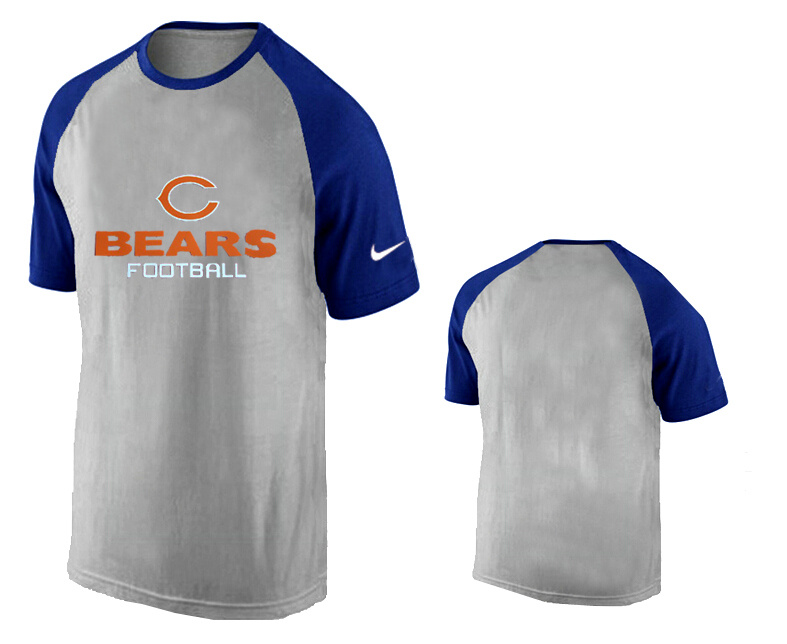 Nike Chicago Bears Ash Tri Big Play Raglan T Shirt Grey6