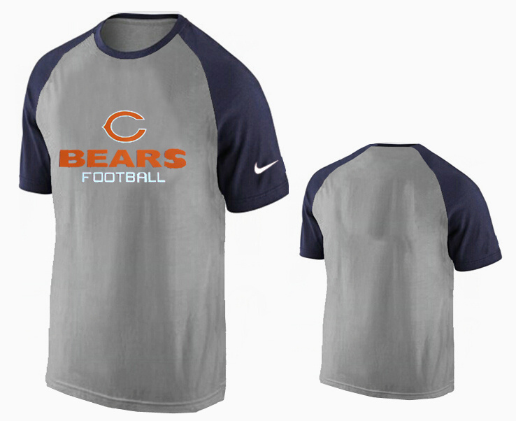 Nike Chicago Bears Ash Tri Big Play Raglan T Shirt Grey7