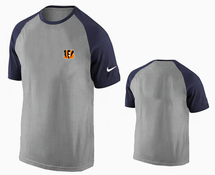 Nike Cincinnati Bengals Ash Tri Big Play Raglan T Shirt Grey12