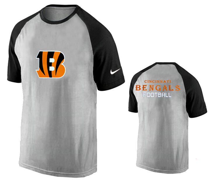 Nike Cincinnati Bengals Ash Tri Big Play Raglan T Shirt Grey16