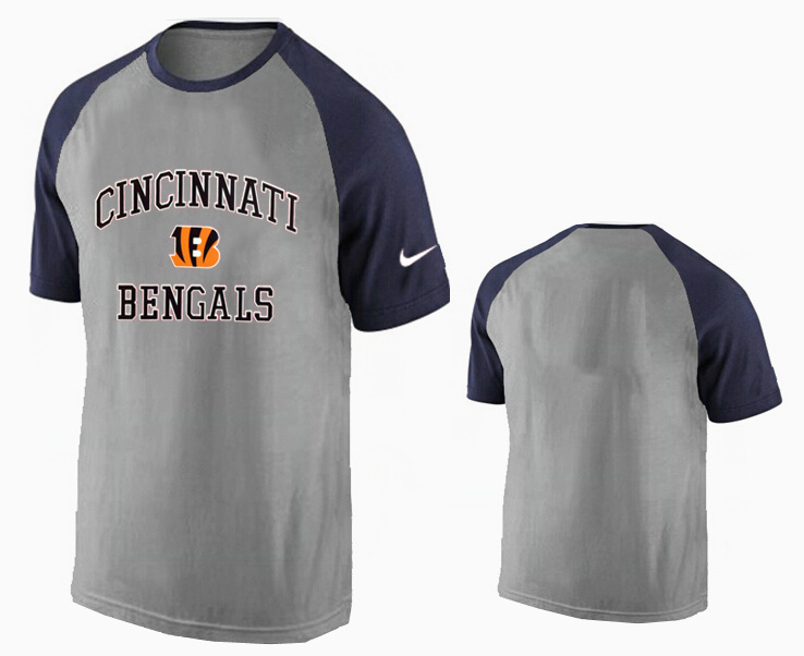 Nike Cincinnati Bengals Ash Tri Big Play Raglan T Shirt Grey6