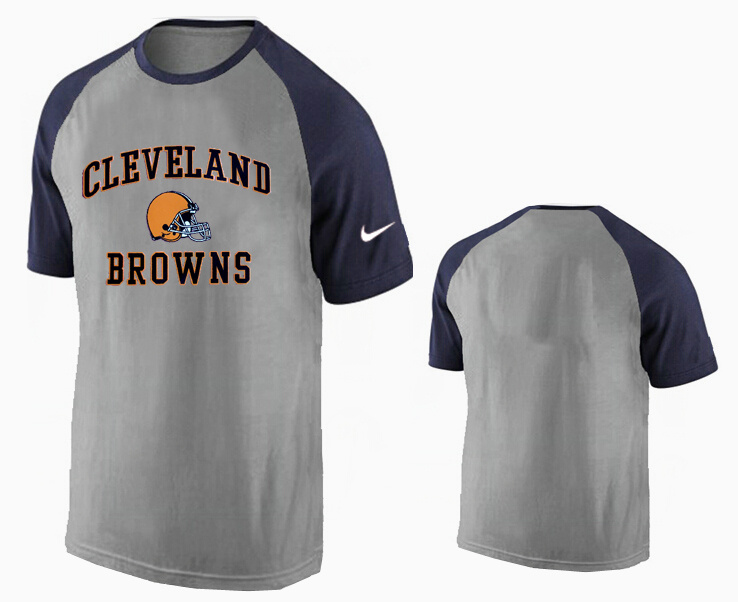 Nike Cleveland Browns Ash Tri Big Play Raglan T Shirt Grey11