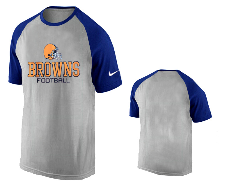 Nike Cleveland Browns Ash Tri Big Play Raglan T Shirt Grey13