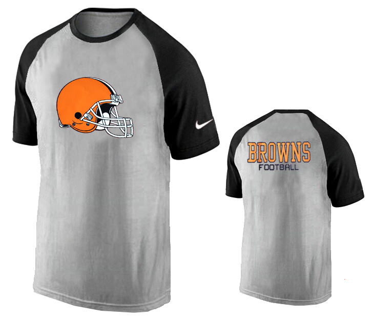 Nike Cleveland Browns Ash Tri Big Play Raglan T Shirt Grey5