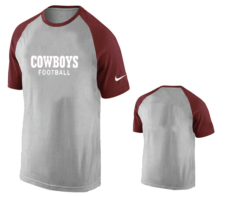 Nike Dallas Cowboys Ash Tri Big Play Raglan T Shirt Grey10