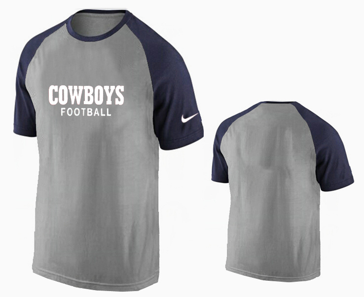 Nike Dallas Cowboys Ash Tri Big Play Raglan T Shirt Grey11