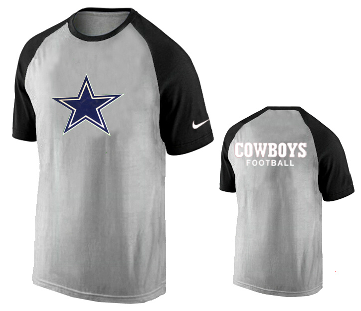 Nike Dallas Cowboys Ash Tri Big Play Raglan T Shirt Grey2