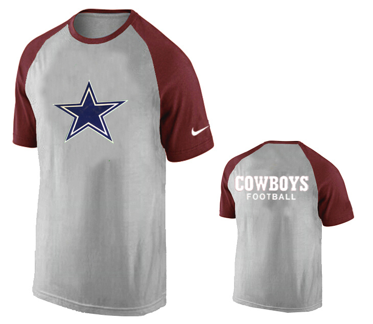 Nike Dallas Cowboys Ash Tri Big Play Raglan T Shirt Grey3