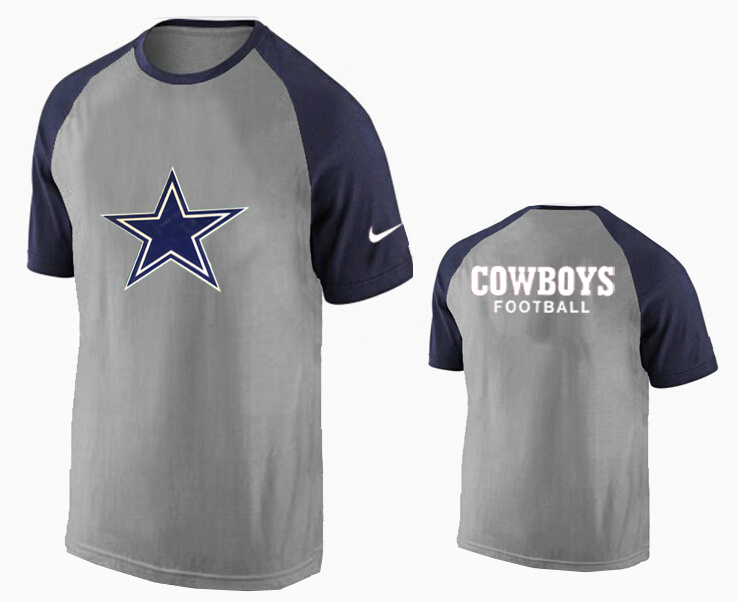 Nike Dallas Cowboys Ash Tri Big Play Raglan T Shirt Grey4
