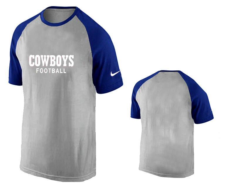 Nike Dallas Cowboys Ash Tri Big Play Raglan T Shirt Grey9