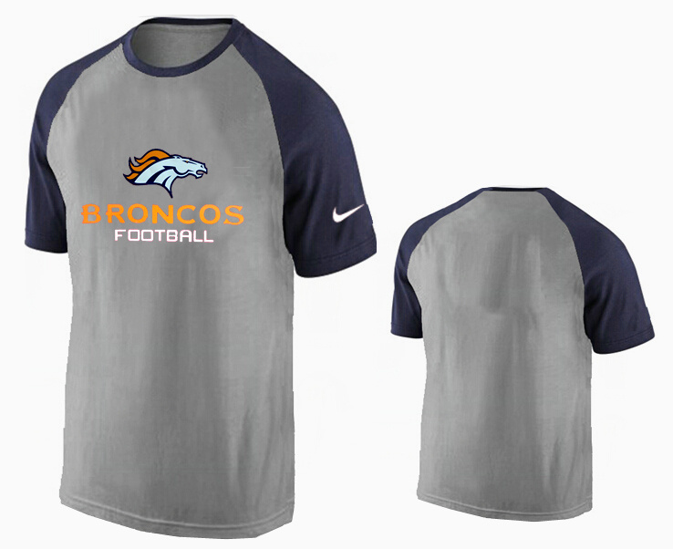 Nike Denver Broncos Ash Tri Big Play Raglan T Shirt Grey11