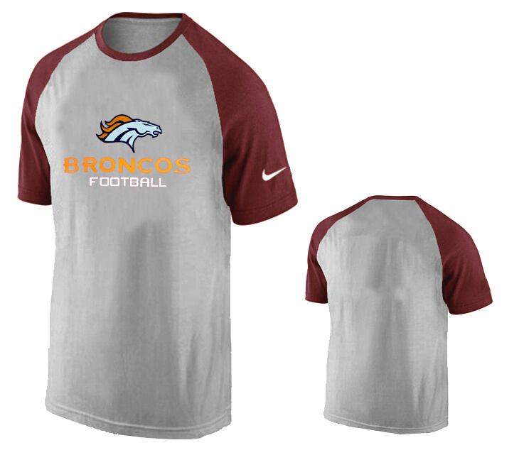 Nike Denver Broncos Ash Tri Big Play Raglan T Shirt Grey12