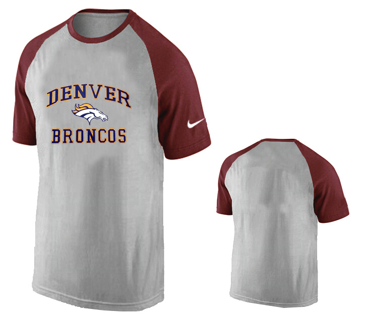 Nike Denver Broncos Ash Tri Big Play Raglan T Shirt Grey15