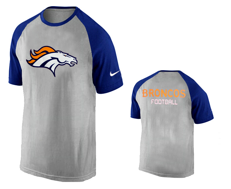 Nike Denver Broncos Ash Tri Big Play Raglan T Shirt Grey3