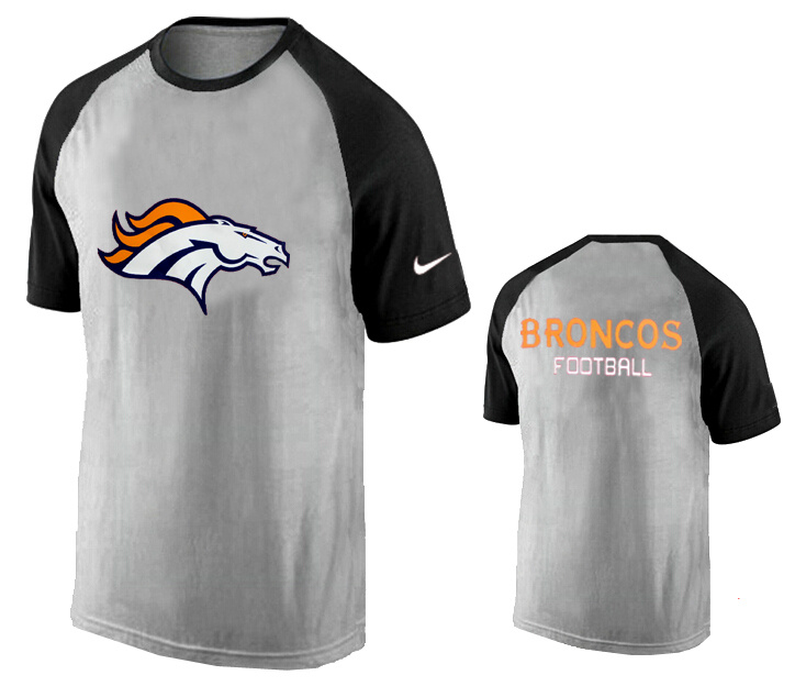 Nike Denver Broncos Ash Tri Big Play Raglan T Shirt Grey4