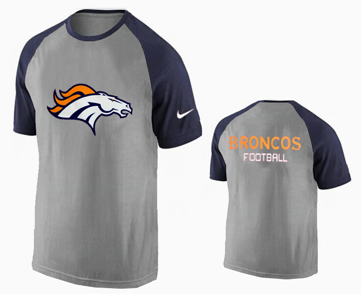 Nike Denver Broncos Ash Tri Big Play Raglan T Shirt Grey5