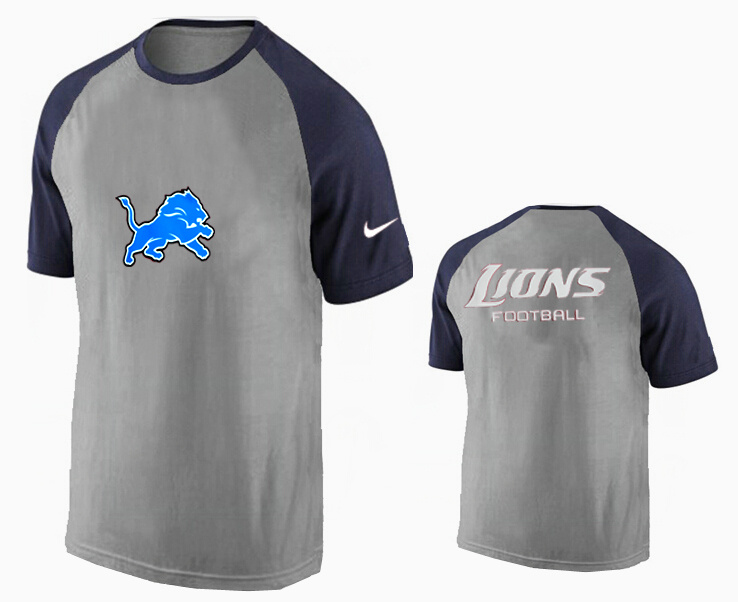 Nike Detroits Lions Ash Tri Big Play Raglan T Shirt Grey14