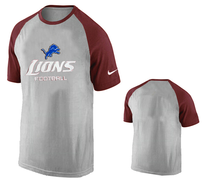 Nike Detroits Lions Ash Tri Big Play Raglan T Shirt Grey7