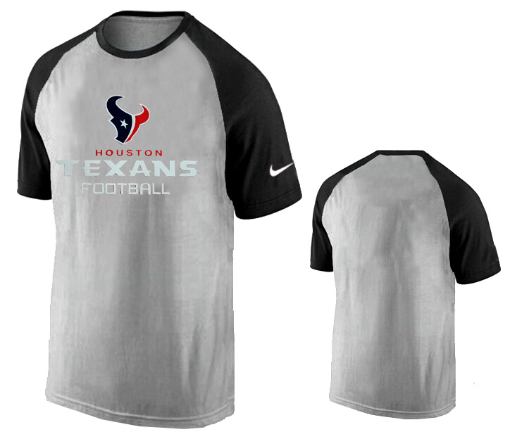 Nike Houston Texans Ash Tri Big Play Raglan T Shirt Grey