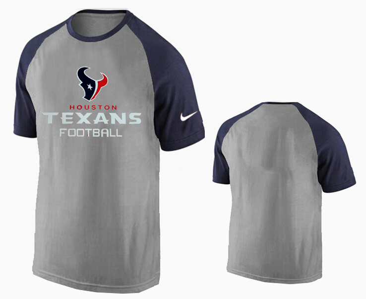 Nike Houston Texans Ash Tri Big Play Raglan T Shirt Grey10
