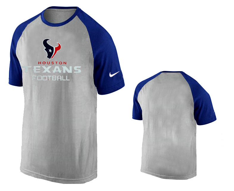 Nike Houston Texans Ash Tri Big Play Raglan T Shirt Grey11