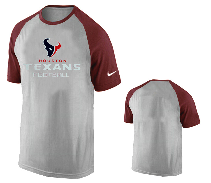 Nike Houston Texans Ash Tri Big Play Raglan T Shirt Grey12