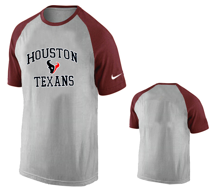 Nike Houston Texans Ash Tri Big Play Raglan T Shirt Grey13