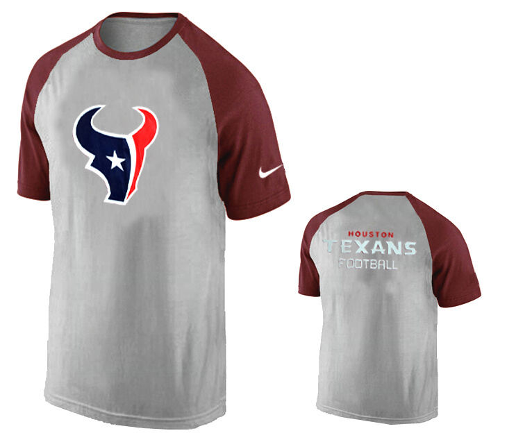 Nike Houston Texans Ash Tri Big Play Raglan T Shirt Grey4