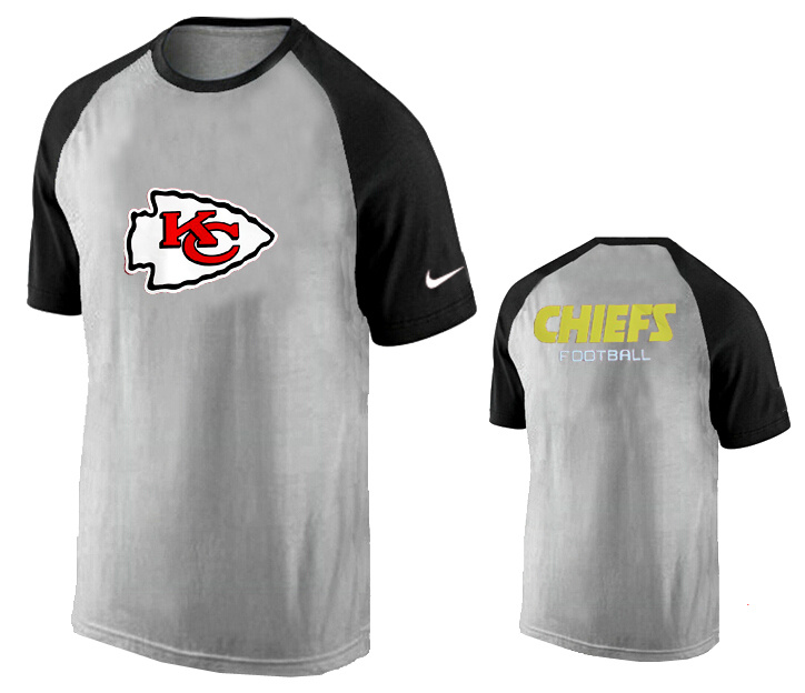 Nike Kansas City Chiefs Ash Tri Big Play Raglan T Shirt Grey11