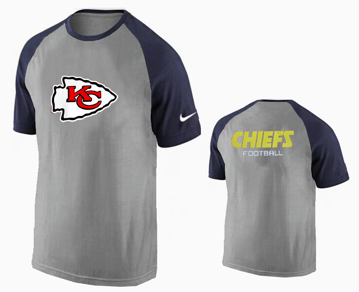 Nike Kansas City Chiefs Ash Tri Big Play Raglan T Shirt Grey12