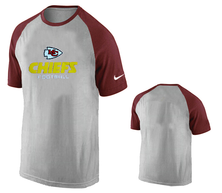 Nike Kansas City Chiefs Ash Tri Big Play Raglan T Shirt Grey4