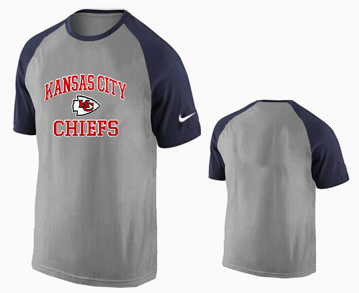 Nike Kansas City Chiefs Ash Tri Big Play Raglan T Shirt Grey7