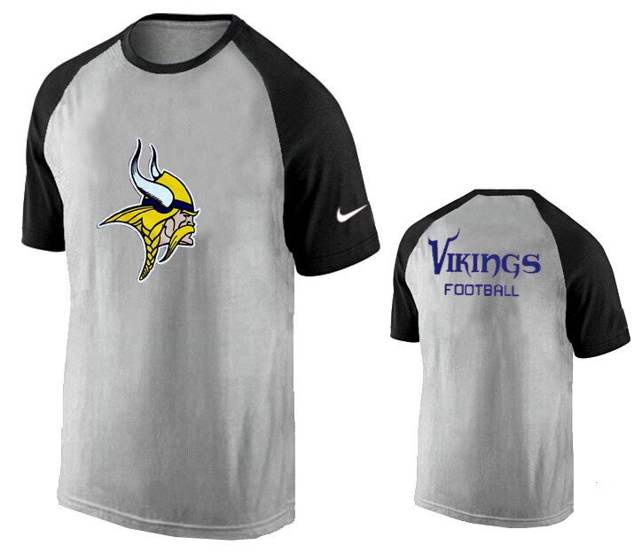 Nike Minnesota Vikings Ash Tri Big Play Raglan T Shirt Grey14