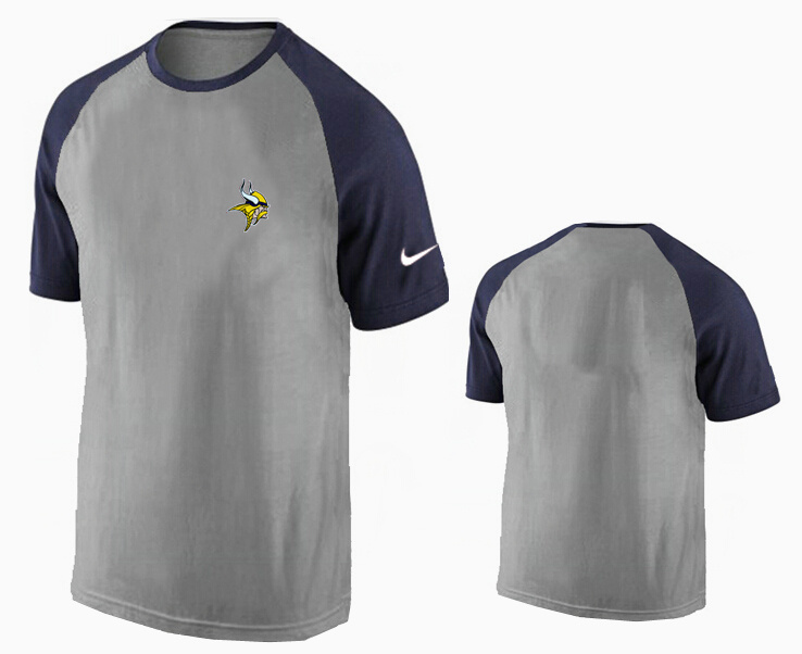 Nike Minnesota Vikings Ash Tri Big Play Raglan T Shirt Grey16