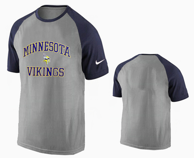 Nike Minnesota Vikings Ash Tri Big Play Raglan T Shirt Grey3