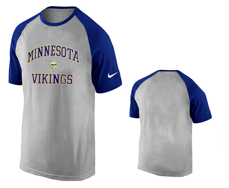 Nike Minnesota Vikings Ash Tri Big Play Raglan T Shirt Grey4
