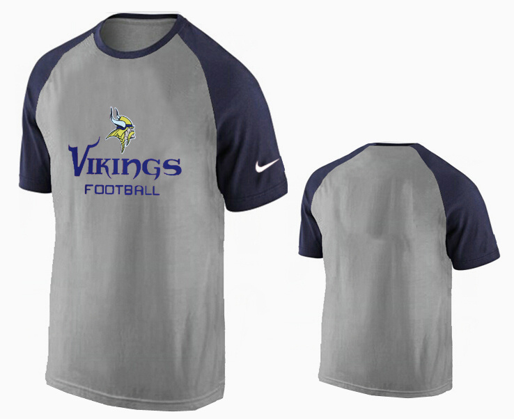Nike Minnesota Vikings Ash Tri Big Play Raglan T Shirt Grey5