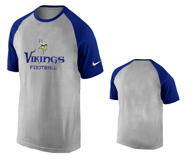 Nike Minnesota Vikings Ash Tri Big Play Raglan T Shirt Grey7