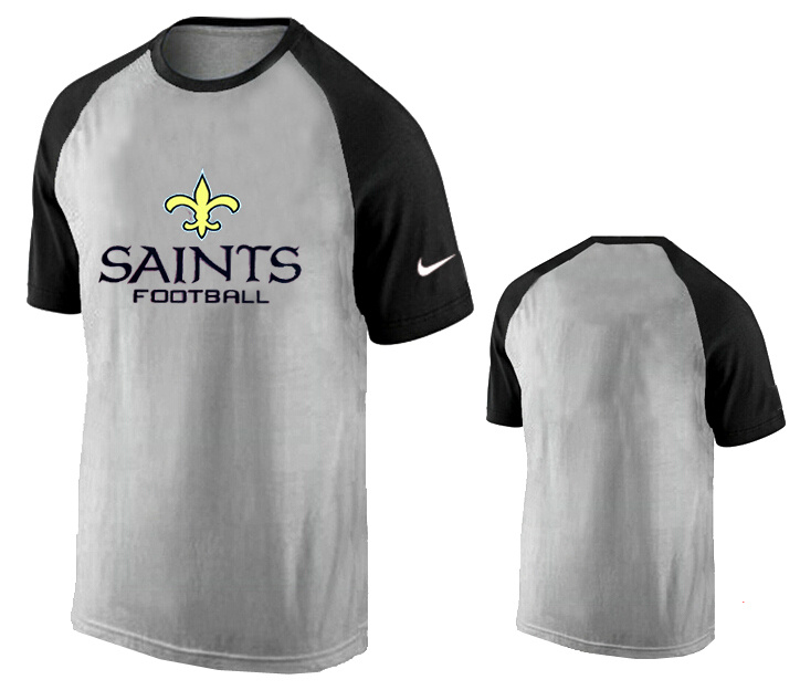 Nike New Orleans Saints Ash Tri Big Play Raglan T Shirt Grey14