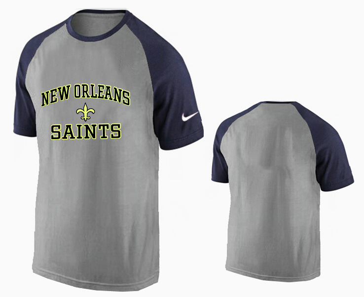 Nike New Orleans Saints Ash Tri Big Play Raglan T Shirt Grey15