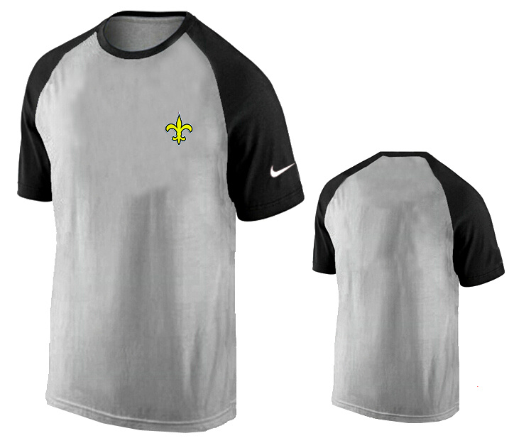 Nike New Orleans Saints Ash Tri Big Play Raglan T Shirt Grey7