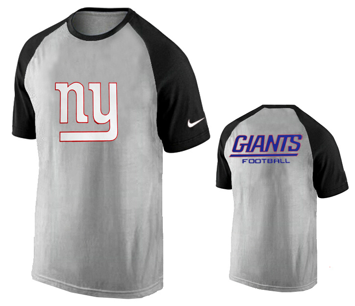 Nike New York Giants Ash Tri Big Play Raglan T Shirt Grey