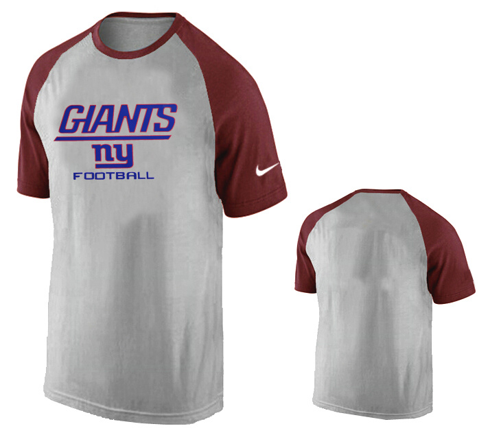 Nike New York Giants Ash Tri Big Play Raglan T Shirt Grey10